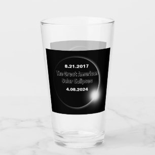 2024 & 2017 Double Dated Solar Eclipse Glass