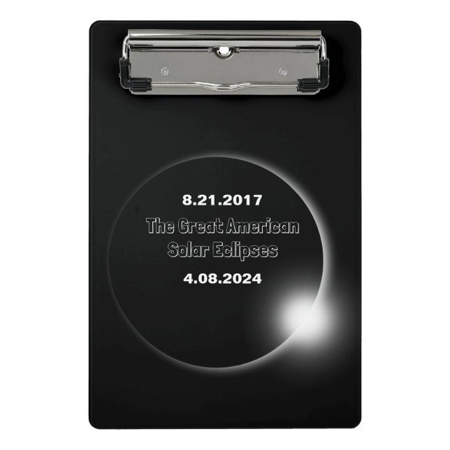 2024 & 2017 Double Dated Solar Eclipse Mini Clipboard (Front)
