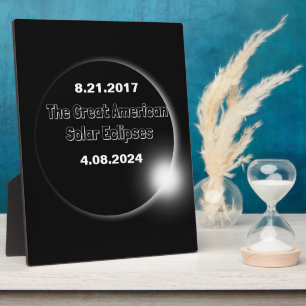 2024 & 2017 Double Dated Solar Eclipse Plaque