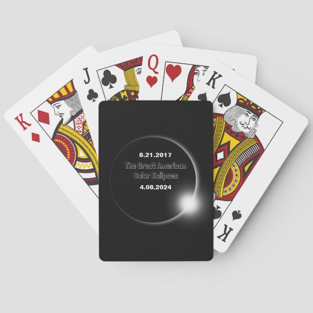 2024 & 2017 Double Dated Solar Eclipse Playing Cards (Back)