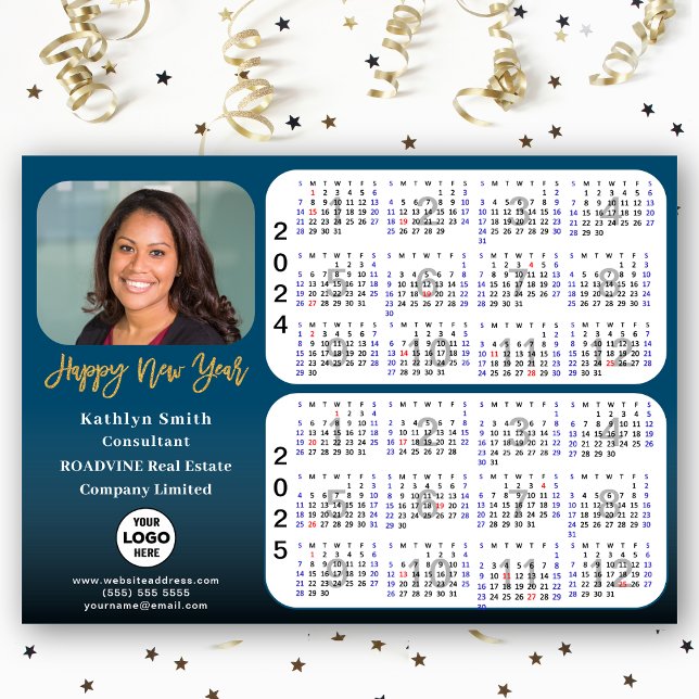 2024 2025 Calendar Corporate Photo Blue Magnetic (Creator Uploaded)