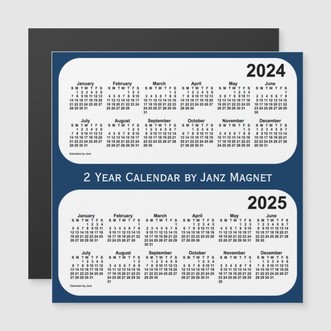 2024-2025 Police Box Blue 2 Year Calendar by Janz (Front/Back)