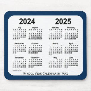 2024-2025 Police Box Blue School Calendar by Janz Mouse Pad