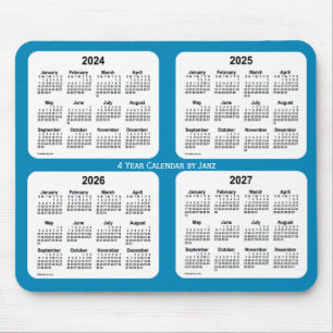 2024-2027 Steel Blue 4 Year Calendar by Janz Mouse Pad
