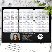 2024 - 2029 6 Year Calendar Modern Black Business
