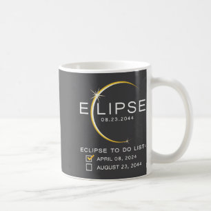 2024 2044 Total Solar Eclipse Checklist Totality 2 Coffee Mug