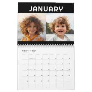 2024 - 24 Photo - 2 Per Month Modern Family Calendar