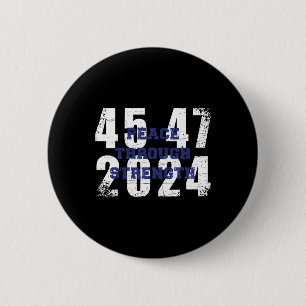 2024 45 47 America First Maga Cool Vintage Unique  6 Cm Round Badge