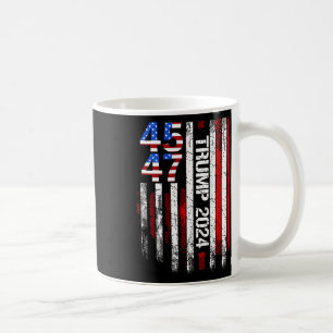 2024 45 47 Vintage American Flag Retro 4547  Coffee Mug