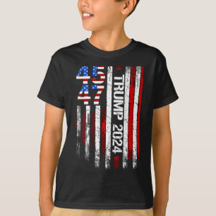 2024 45 47 Vintage American Flag Retro 4547 T-Shirt