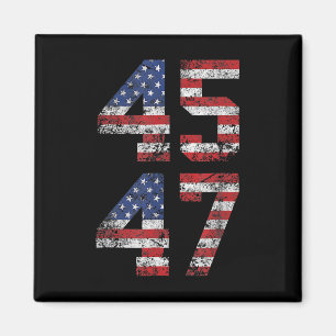 2024 45 47 Vintage American Flag Retro 4547 Us 202 Magnet