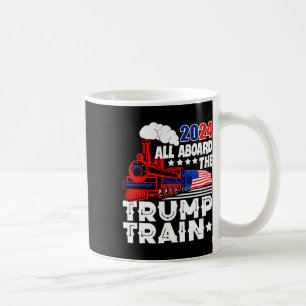 2024 All Aboard The Trump Train Usa American Flag Coffee Mug