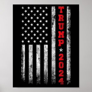 2024 American Flag Vintage Poster