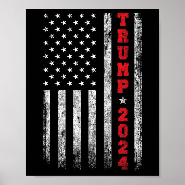 2024 American Flag Vintage  Poster (Front)