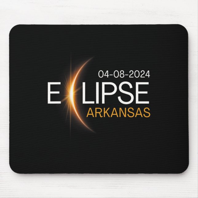 2024 Arkansas Totality Eclipse Arkansas Solar 2024 Mouse Pad (Front)