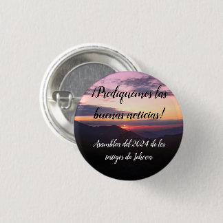 2024 Asamblea TJ atardecer (JW) personaliza 3 Cm Round Badge