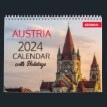 2024 Austria Calendar in German Language<br><div class="desc">A 2024 Austria calendar. It is in German language. You can add you photos and texts. You can change the background colours for each month or keep as is.</div>