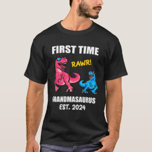 2024 Baby Announcement Dinosaur First Time Grandm T-Shirt