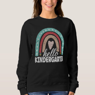 2024 Back To School Hello Kindergarten Teacher Rai Sweatshirt