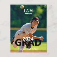 2024 Baseball Photo Graduation Announcement