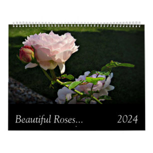 2024 Beautiful Roses2 Two Page Large Wall Calendar