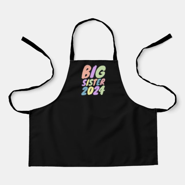 2024 Big Sister Girly Dots Apron (Front)