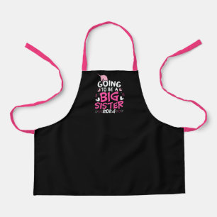 2024 Big Sister Unicorn Hearts Apron