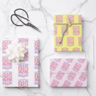 2024 Big Sister Waiting for New Baby Wrapping Paper Sheet