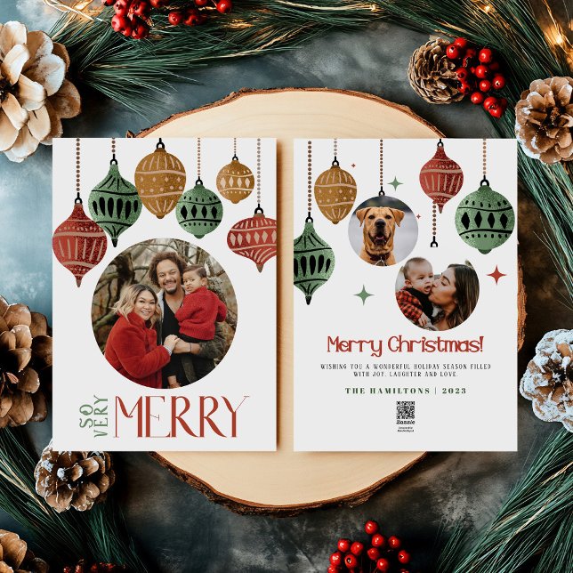 2024 Boho So Very Merry Christmas Family Card (Creator Uploaded)