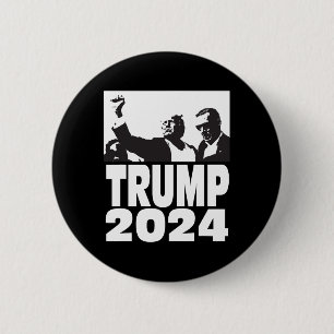 2024 Bulletproof Teflon Don Rally Shooting Fist Pu 6 Cm Round Badge