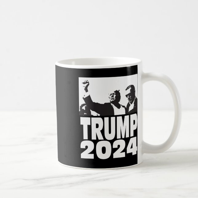 2024 Bulletproof Teflon Don Rally Shooting Fist Pu Coffee Mug (Right)