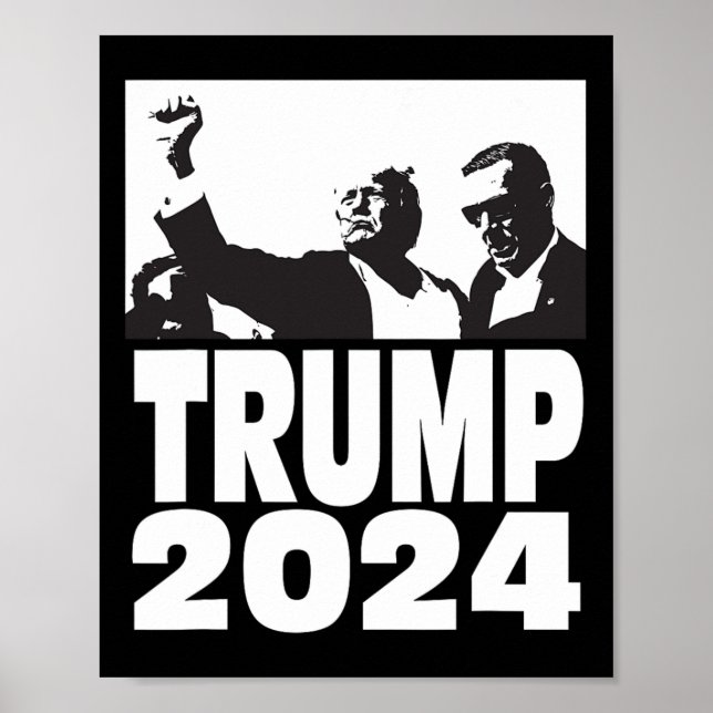 2024 Bulletproof Teflon Don Rally Shooting Fist Pu Poster (Front)