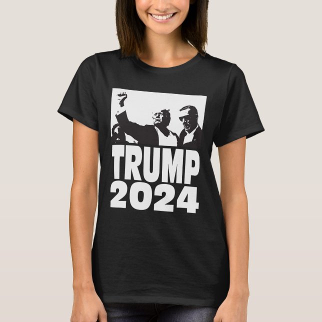 2024 Bulletproof Teflon Don Rally Shooting Fist Pu T-Shirt (Front)
