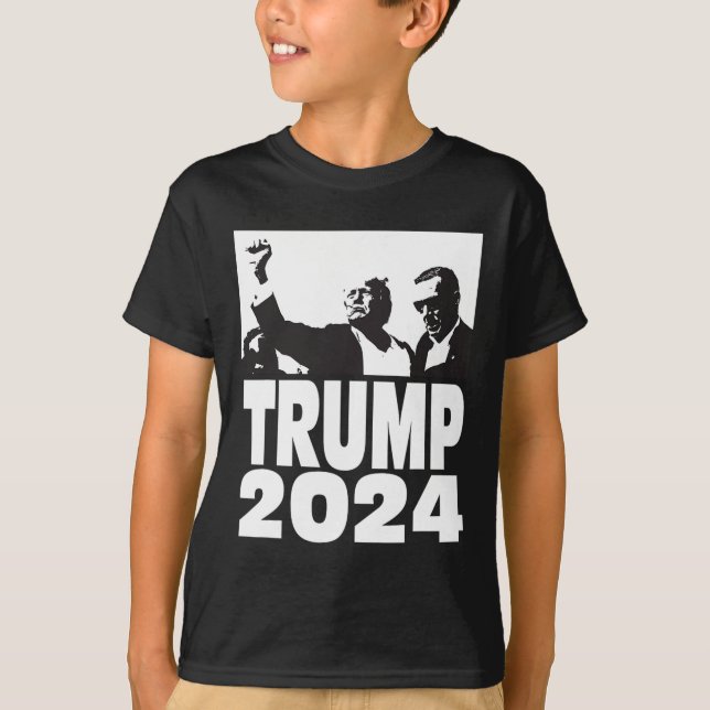 2024 Bulletproof Teflon Don Rally Shooting Fist Pu T-Shirt (Front)