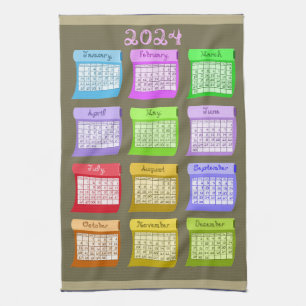 2024 Calendar Bolts of Fabric tea kitchen towel