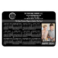 2024 Calendar Custom Business Logo Name Photo Blk