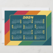 2024 Calendar - download mod retro line art Holiday Card (Front)