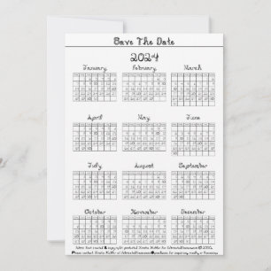 2024 Calendar Fabric Font Save The Date