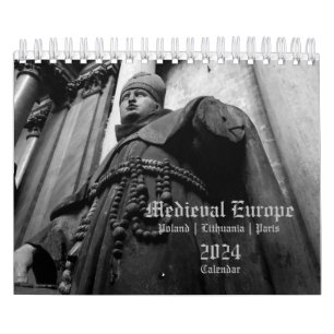 2024 Calendar Medieval Europe Religious Christian 