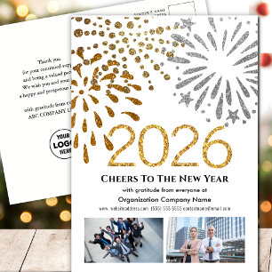 2024 Calendar Modern Business New Year Colourful Holiday Postcard