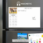 2024 Calendar Photo Personalised Magnetic Dry Erase Sheet<br><div class="desc">Create your own photo calendar 11x17" Dry Erase Magnetic Sheet for your notes featuring a 2024 year-at-a-glance calendar and one photo. Personalise with a family or individual name or other custom text shown in editable black against an editable white background colour. Fill with family, kids, pet, couple or friends photo...</div>