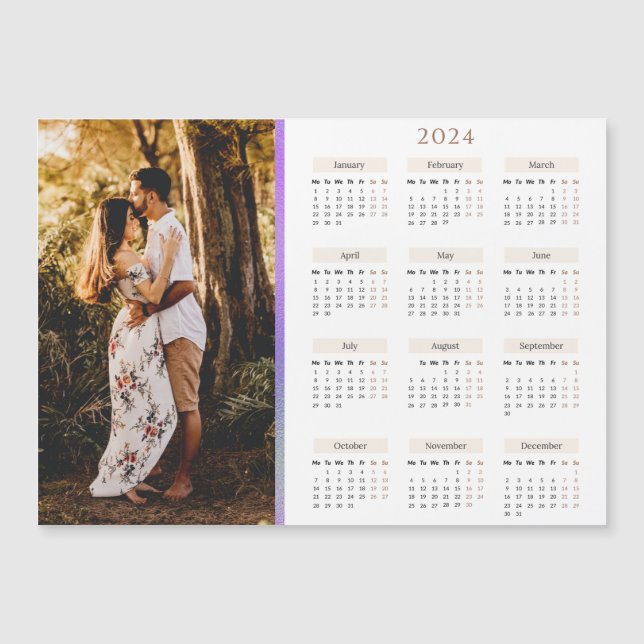 2024 Calendar with custom Photo (Front)