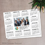 2024 Calendar with logo, Photo and Text - Business Postcard<br><div class="desc">A logo and photo collage with a calendar and room to add a few lines of text. A fun item for the New Year to use as a company giveaway. Add 1 group office photo to this design.</div>