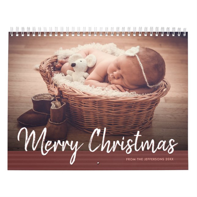 2024 Calendars Family Baby Photo Merry Christmas (Cover)