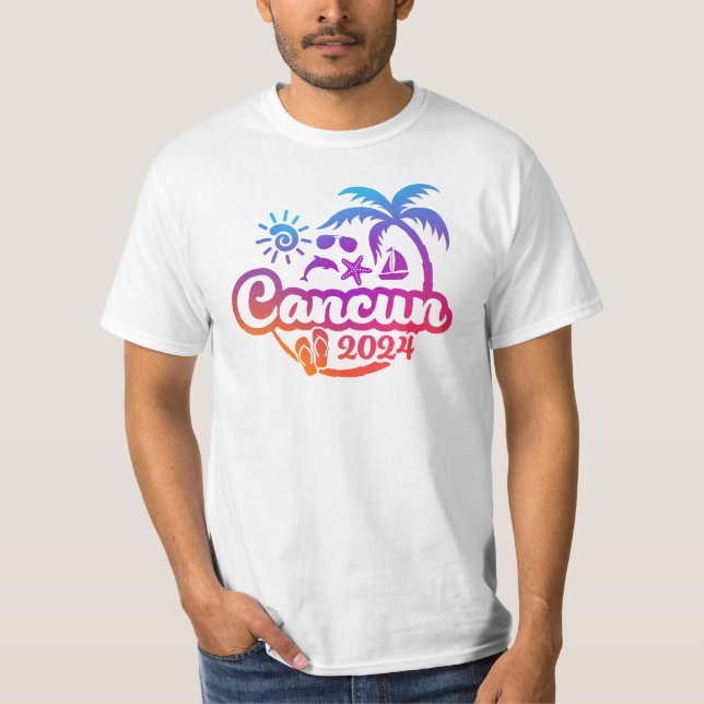 2024 Cancun Vacation or Trip Design T-shirt (Front)