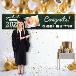 2024 Chalkboard Sketch Graduation Party Photo Banner