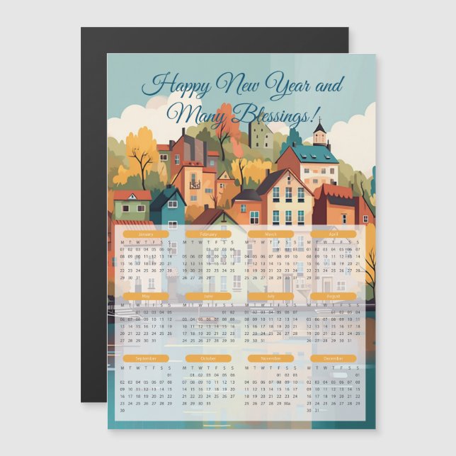 2024 Charming Village Calendar (Front/Back)