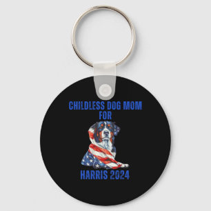 2024 Childless Dog Mum For Harris 2024 Key Ring