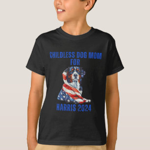 2024 Childless Dog Mum For Harris 2024  T-Shirt