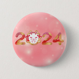 2024, Chinese New Year, Dragon Button